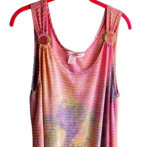 Vintage beachy boho cover up slinky nylon‎ M